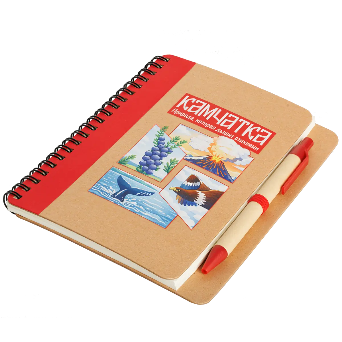 Блокнот Helly Стихии Камчатки, красный