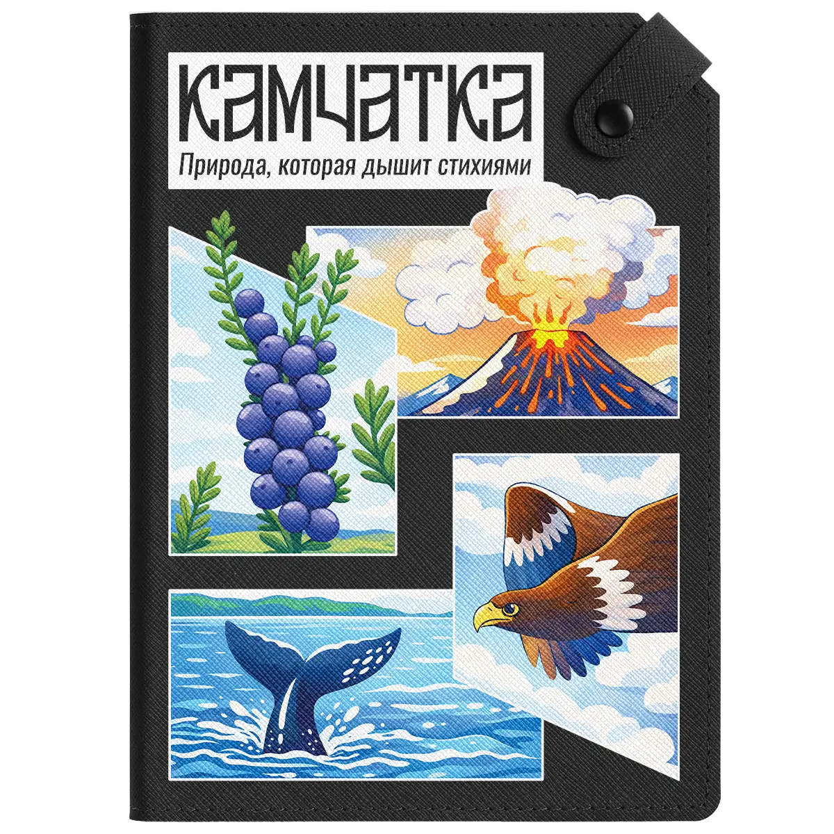 Ежедневник Espresso Стихии Камчатки, черный