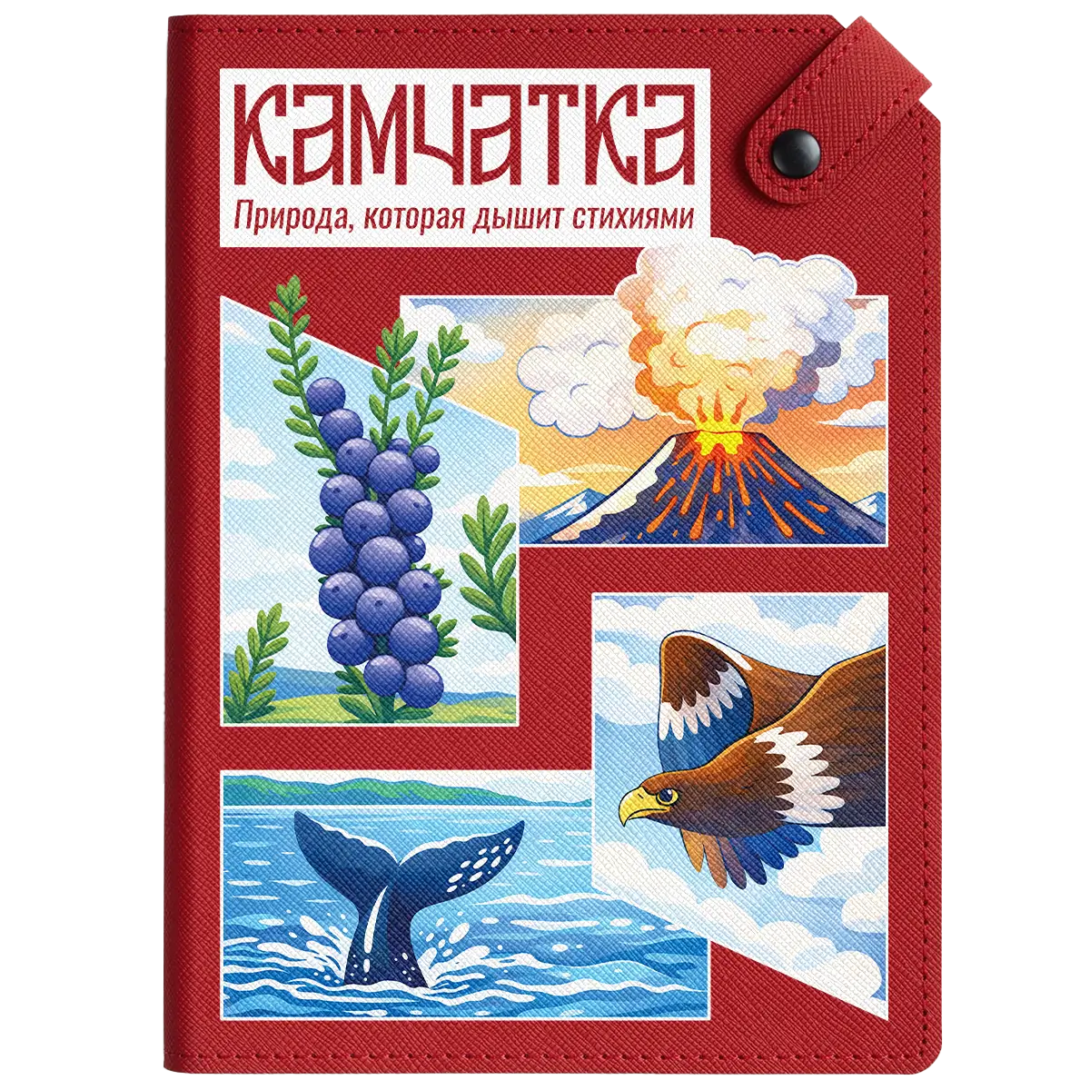 Ежедневник Espresso Стихии Камчатки, красный